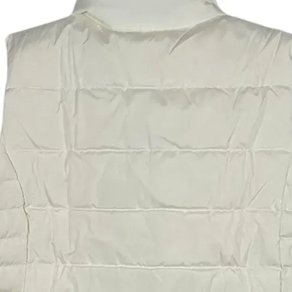 Lands' End White Plus Size Puffer Vest 1X 16W-18W - Picture 3 of 5